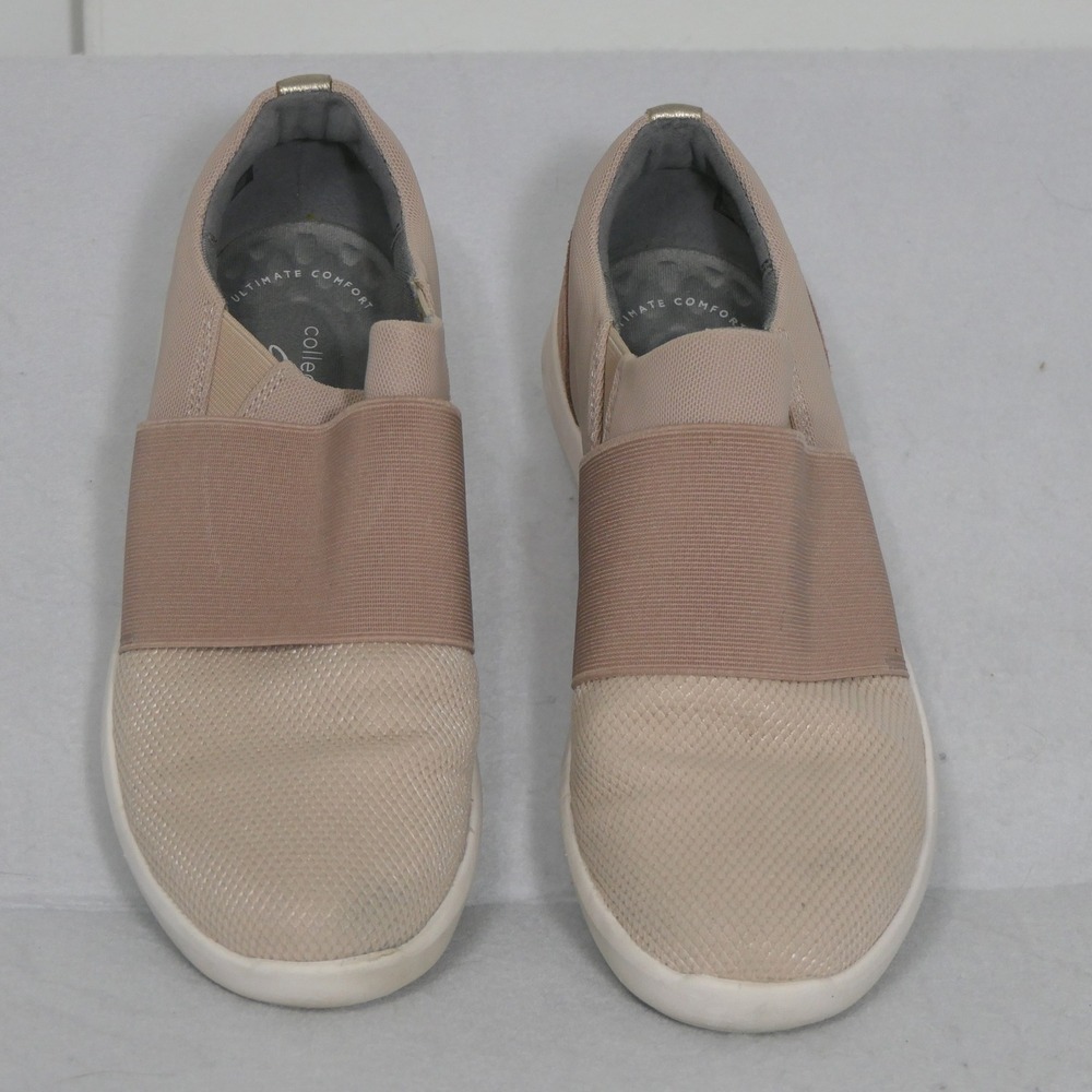 Clarks Womens Sneaker 7.5 Pink Kayleigh Band Cushion Soft Walking Shoes Comfort